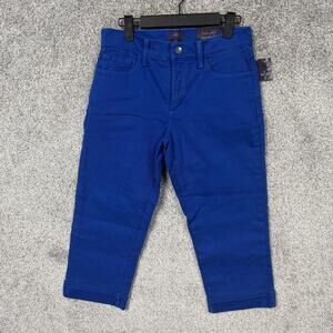 NYDJ Crop Jeans Womens 2 29x20 Blue Stretch Denim Lift Tuck Slimming Shaping